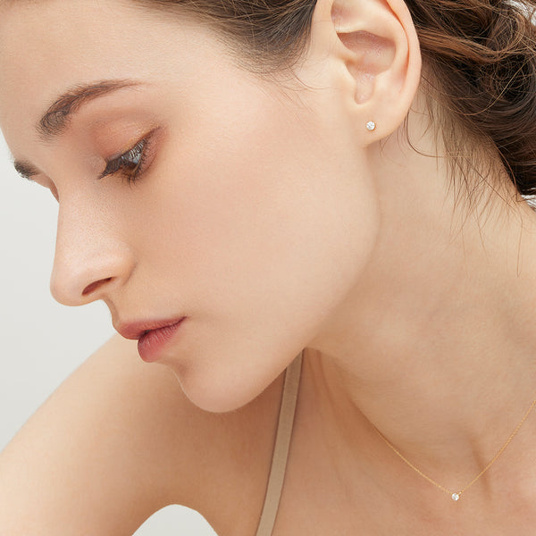 1粒ダイヤピアス_ESTHERjewelry